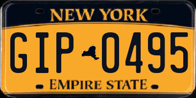 NY license plate GIP0495