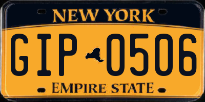 NY license plate GIP0506