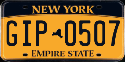 NY license plate GIP0507