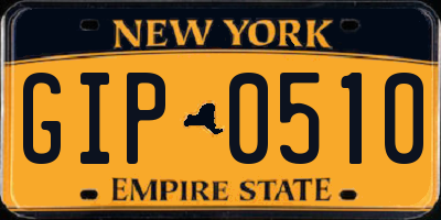 NY license plate GIP0510