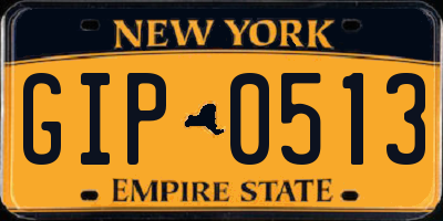 NY license plate GIP0513