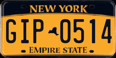 NY license plate GIP0514