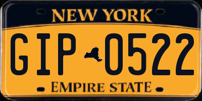 NY license plate GIP0522