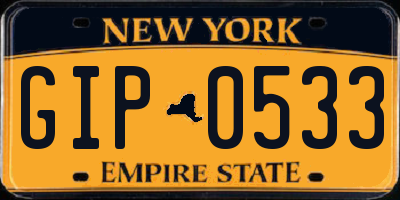 NY license plate GIP0533