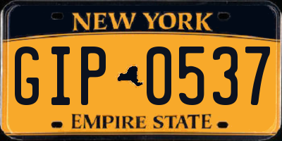 NY license plate GIP0537