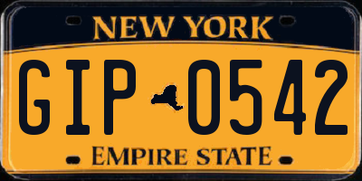 NY license plate GIP0542