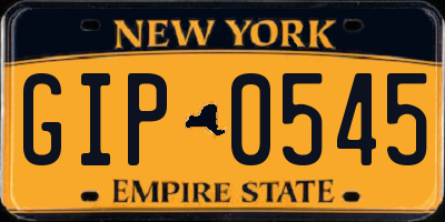 NY license plate GIP0545