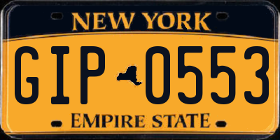 NY license plate GIP0553