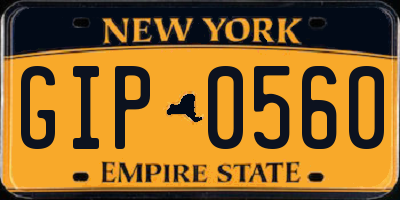 NY license plate GIP0560