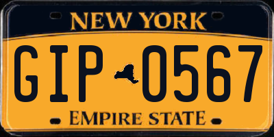 NY license plate GIP0567