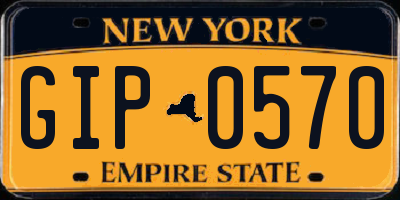 NY license plate GIP0570