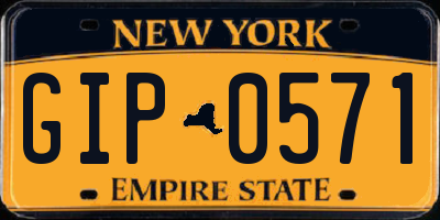 NY license plate GIP0571