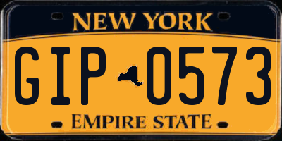 NY license plate GIP0573