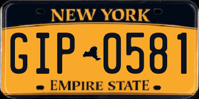 NY license plate GIP0581