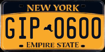 NY license plate GIP0600