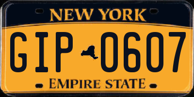 NY license plate GIP0607