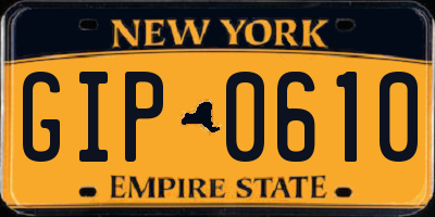 NY license plate GIP0610