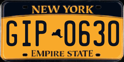 NY license plate GIP0630