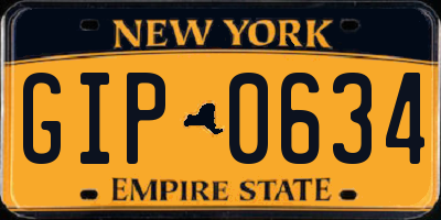 NY license plate GIP0634