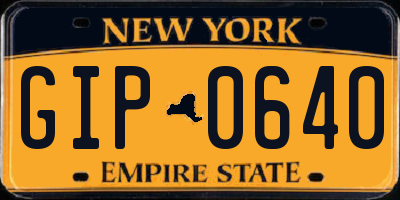 NY license plate GIP0640