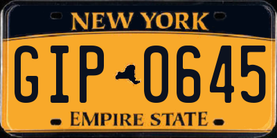 NY license plate GIP0645