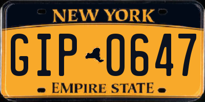NY license plate GIP0647