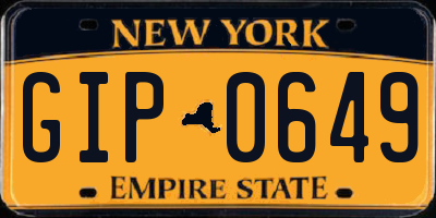 NY license plate GIP0649