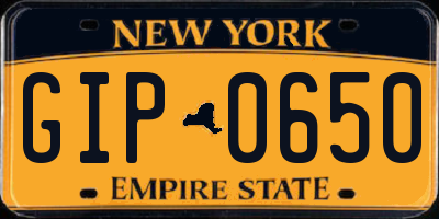 NY license plate GIP0650