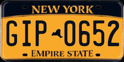 NY license plate GIP0652