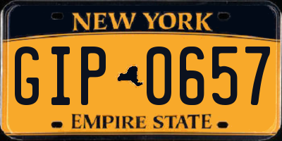 NY license plate GIP0657