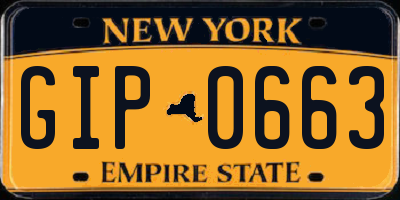 NY license plate GIP0663
