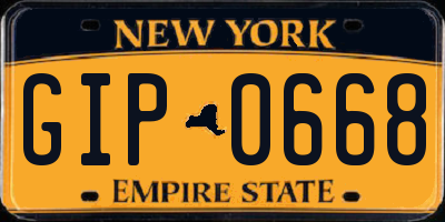 NY license plate GIP0668