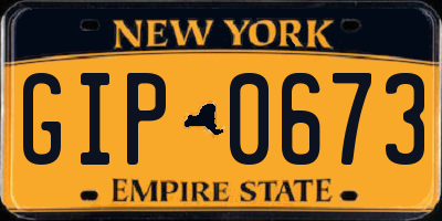 NY license plate GIP0673