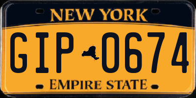 NY license plate GIP0674