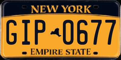NY license plate GIP0677