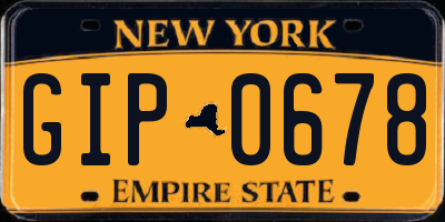 NY license plate GIP0678