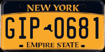 NY license plate GIP0681