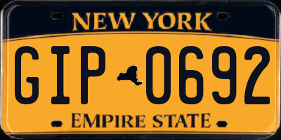 NY license plate GIP0692