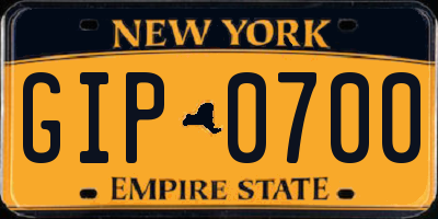 NY license plate GIP0700