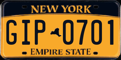 NY license plate GIP0701