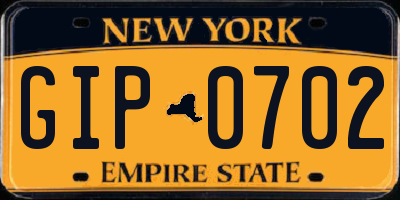 NY license plate GIP0702