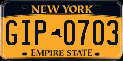 NY license plate GIP0703