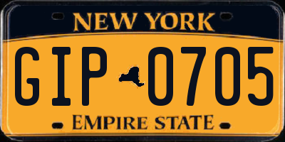 NY license plate GIP0705