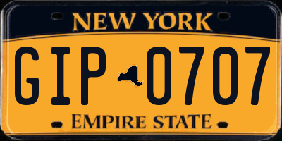 NY license plate GIP0707