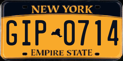 NY license plate GIP0714