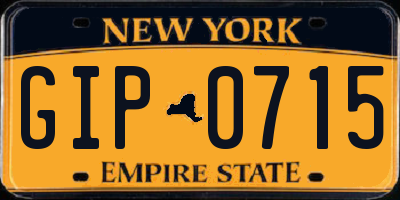 NY license plate GIP0715