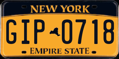NY license plate GIP0718
