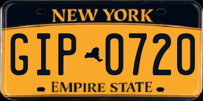 NY license plate GIP0720