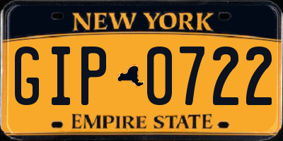 NY license plate GIP0722