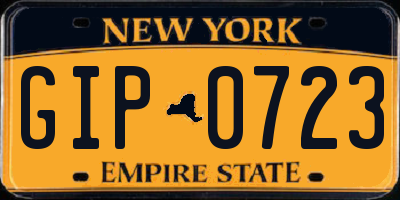 NY license plate GIP0723